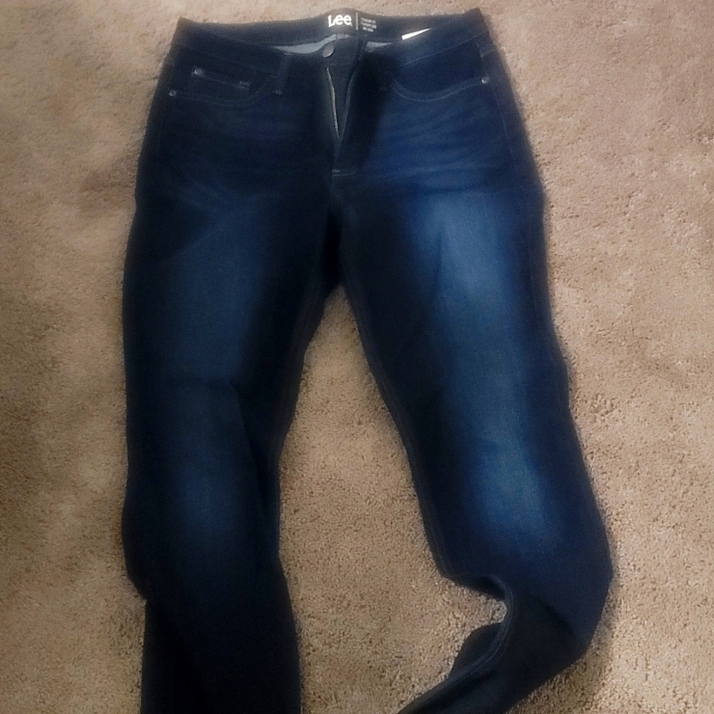 Lee jeans regular fit straight leg mid rise 12 long